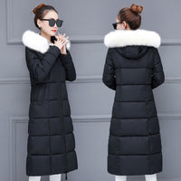 Korean-style Extended Over-the-knee Down Cotton Coat