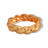 Metal Twist Open Bangle, Personalized Niche Exaggerated Bracelet, Light Luxury Advanced Sense Jewelry