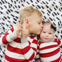 Parent-child Striped Christmas Family Suit And Autumn Long-sleeved Home Service Suit