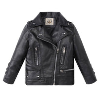 Children's Leather Fashion Boys And Girls Motorcycle