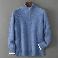 Half Turtleneck Zipper Design Pure Wool Knit Bottoming Shirt