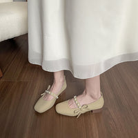 Multicolor Comfortable Low Heel Retro Easy Matching Soft Bottom Flats Autumn Chunky Heel