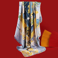 Plain crepe silk gift scarf