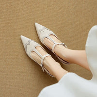 Women's French-style Vintage Engraving Stiletto Heel High Heels