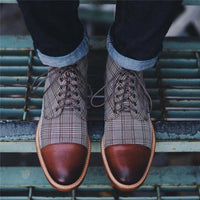 Square plaid fabric thin belt low cut men's casual all-match men