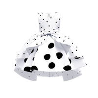 Girls' dress size wave dot retro princess dress
