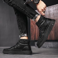 Men's Tooling Plus Fleece Warm High-top Martin Boots