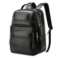 Top layer leather backpack