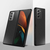 Folding Screen Carbon Fiber Pattern Anti-fall Mobile Phone Case