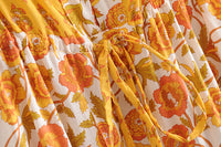 Holiday series orange flower sling jumpsuit