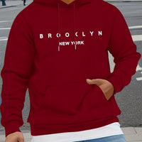 Letter-print Casual Hooded Sweatshirt