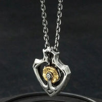 Ouni Machinery Rotating Gear Shuttle Pendant Necklace