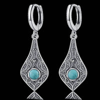 Nepal Cross-border Vintage Leaves Earrings Old Ethnic Style