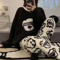 Autumn And Winter New Flannel Thickened Cute Loungewear