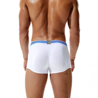 Cotton And Black Convex Matte Mesh Combination Comfortable New Men's Boxer Simple Suit
