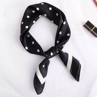 Satin bow tie bow point small silk scarf