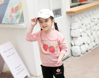 New Children's Terry Fruit Sweater With Long Sleeves