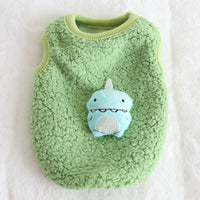 Dinosaur Thermal Vest Pet Fleece Clothing