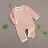 Newborn Rompers Striped Print Long Sleeve Crew Neck Jumpsuit