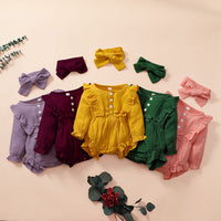 Spring and Autumn Long-Sleeved Romper For Babies and Children