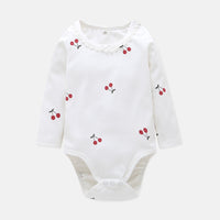 New Baby Solid Color Long-Sleeved Romper For Newborn Baby Fart Jumpsuit Cross-Border