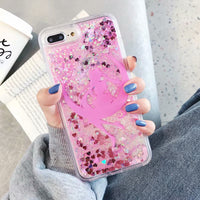 Compatible with Apple , Beautiful Girl Love Glitter Quicksand Phone Case