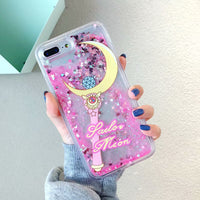 Compatible with Apple , Beautiful Girl Love Glitter Quicksand Phone Case