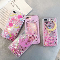 Compatible with Apple , Beautiful Girl Love Glitter Quicksand Phone Case