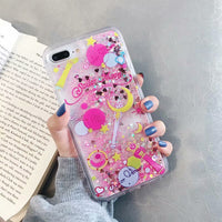 Compatible with Apple , Beautiful Girl Love Glitter Quicksand Phone Case