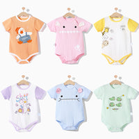 Boys And Girls Thin Short-Sleeved Romper Newborn Triangle Romper