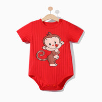 Boys And Girls Thin Short-Sleeved Romper Newborn Triangle Romper