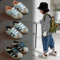 Striped Casual Shoes Girls Non-Slip Shell-Toe Student Shoes
