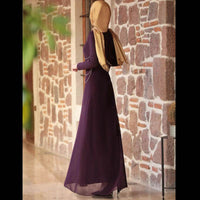 Fashionable Muslim Women's Pure Color Simple Jumpsuit