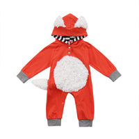 Hooded Fox-Shaped One-Piece Romper Romper