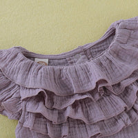 European And American Solid Color Sleeveless Lace One-piece Romper