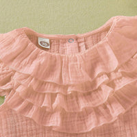 European And American Solid Color Sleeveless Lace One-piece Romper