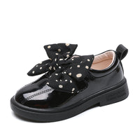 Polka Dot Bow Patent Leather Shoes