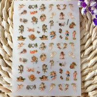 DIY New Japanese Angel Baby Gummed Manicure Stick Thin Nail Stickers