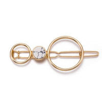 European And American Natural Women's Alloy Geometric Side Clip