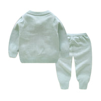 Baby's Sweater 2-Piece Set Girls' Thin Knitting Bottom Coat