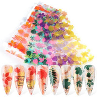 Nail Art 10 Color Laser Butterfly Nail Star Transfer Stickers