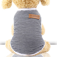 Dog Clothes Cat Clothes Pet Cotton Striped Vest Small Medium Large Dog Clothes