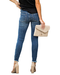 Slim-Fit Jeans With Ripped Trousers And Raw Edges
