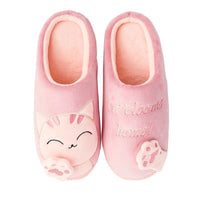 Women Winter Home Slippers Cartoon Cat Shoes Soft Winter Warm House Slippers Indoor Bedroom Lovers Couples