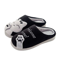 Women Winter Home Slippers Cartoon Cat Shoes Soft Winter Warm House Slippers Indoor Bedroom Lovers Couples