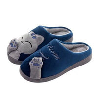 Women Winter Home Slippers Cartoon Cat Shoes Soft Winter Warm House Slippers Indoor Bedroom Lovers Couples