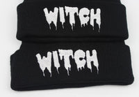 Letter Punk WITCH Letter Knitted Hat Woolen Hat Trendy Hat