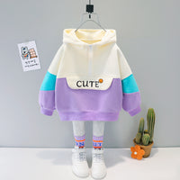 Spring And Autumn Children's Western Style Girls Two-piece Set