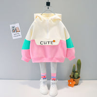 Spring And Autumn Children's Western Style Girls Two-piece Set