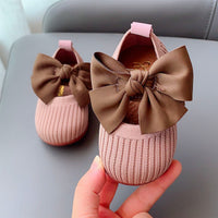 Bowknot Square Mouth Baby Soft Sole Toddler Shoes